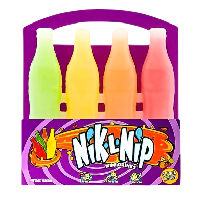 Nik-L-Nip Wax Bottles | 4 Retro Candy Bottles | TikTok Trend | 39 g Pack-SNACK SHOP AUSTRIA-SNACK SHOP AUSTRIA