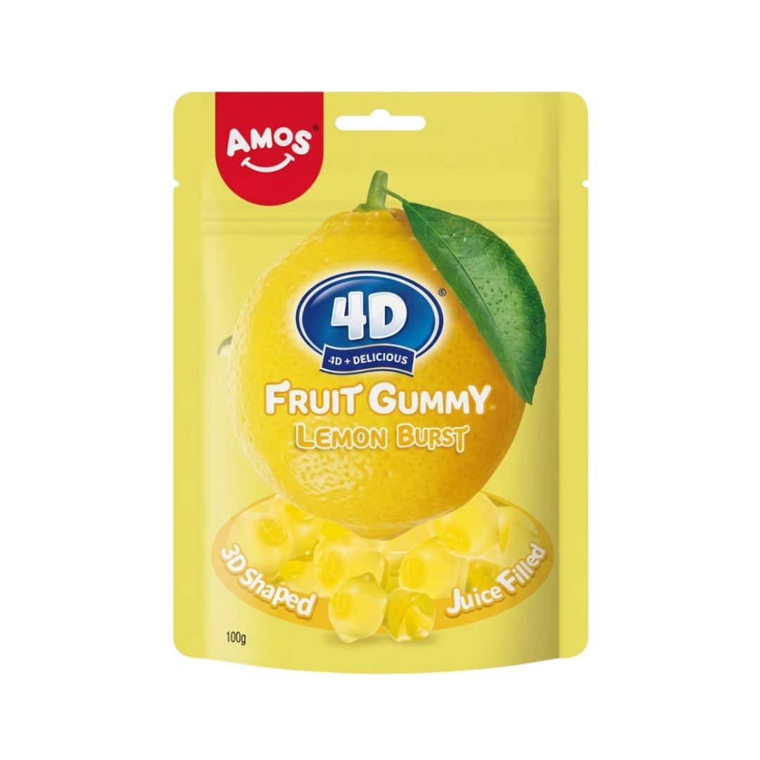 Amos 4D Fruit Gummy Lemon Burst 65g-SnackShop-SNACK SHOP AUSTRIA
