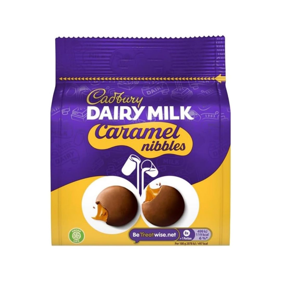 Cadbury Dairy Milk Caramel Nibbles 85g-SnackShop B2C-SNACK SHOP AUSTRIA