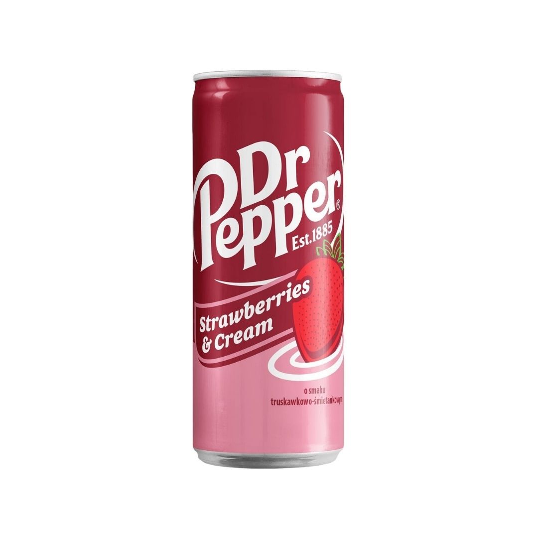 Dr Pepper Strawberries & Cream 330ml-Dr Pepper-SNACK SHOP AUSTRIA