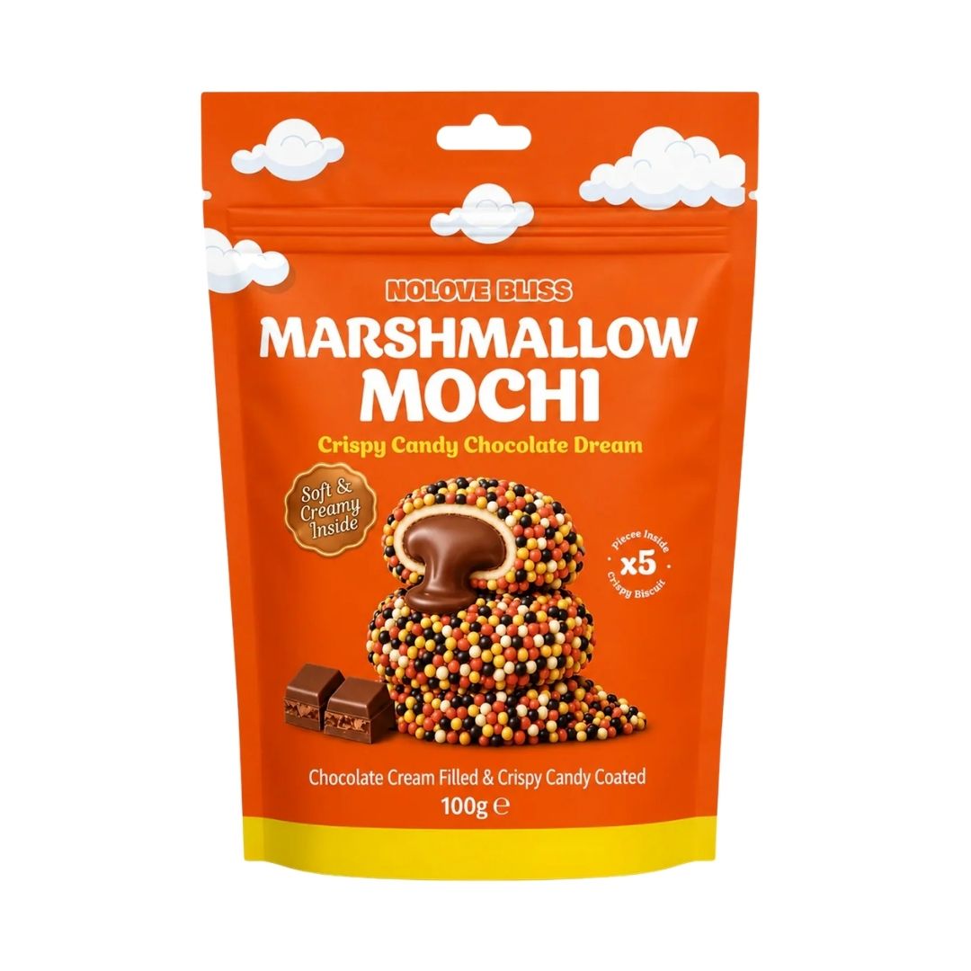 Nolove Bliss Crispy Candy Chocolate Dream Marshmallow Mochi 100g-SnackShop B2C-SNACK SHOP AUSTRIA