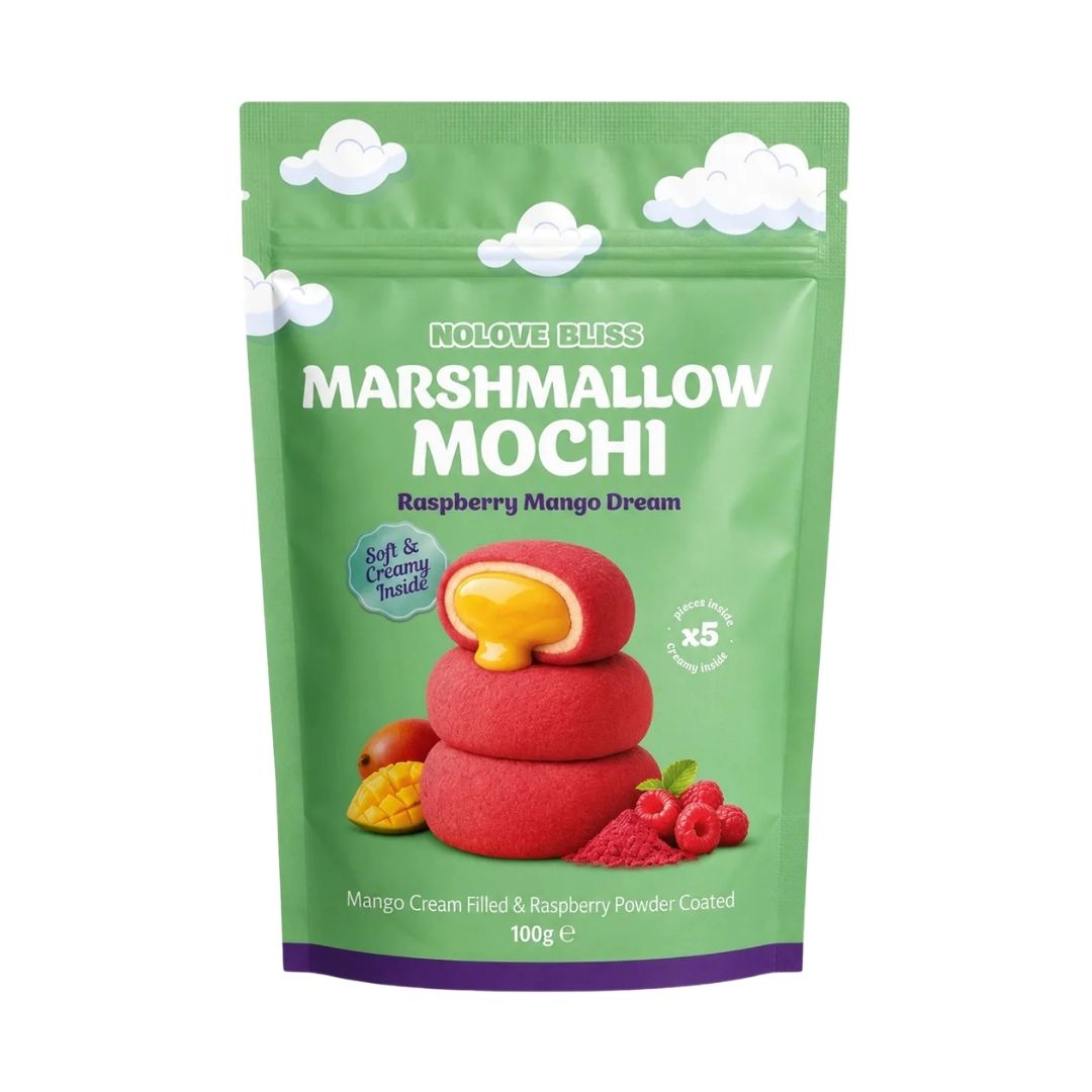 Nolove Bliss Raspberry Mango Dream Marshmallow Mochi 100g-SnackShop B2C-SNACK SHOP AUSTRIA