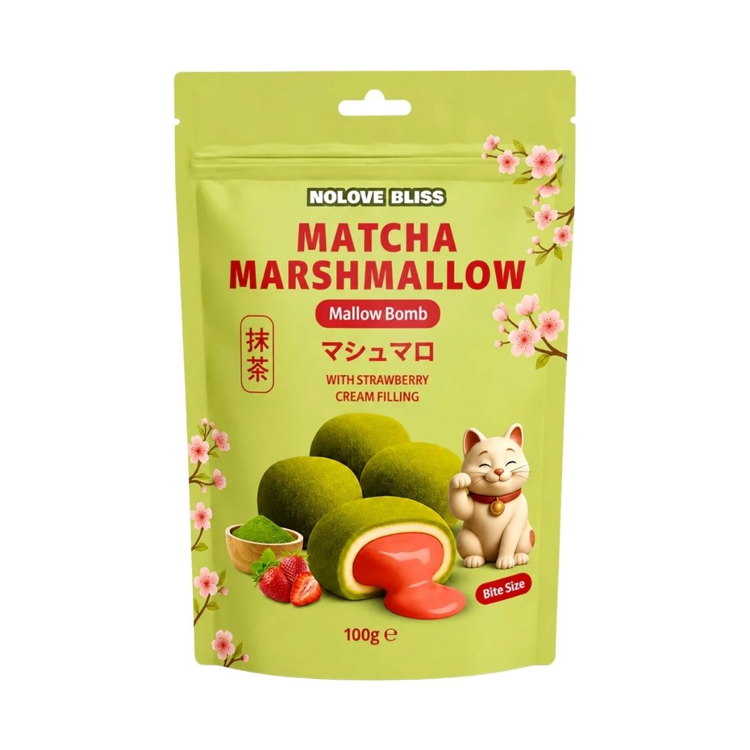 Nolove Bliss Matcha Marshmallow Mallow Bomb 100g-SnackShop B2C-SNACK SHOP AUSTRIA