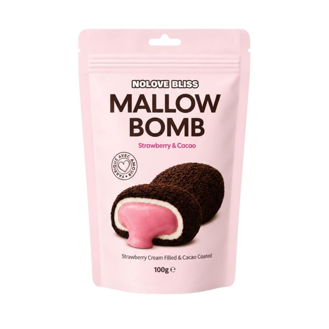 Nolove Bliss Strawberry & Cacao Mallow Bomb 100g-SnackShop B2C-SNACK SHOP AUSTRIA